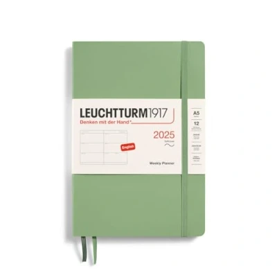 Afbeelding van Leuchtturm1917 Weekly Planner A5 Medium 12 maanden 2025 Softcover Sage