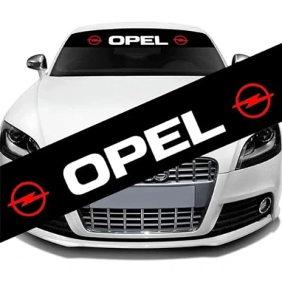 Afbeelding van LMJZXC Voor Opel Astra K Corsa F Combo E Grandland X Insignia CT Mokka Sticker Voorruit Auto, Reflecterend Lichtbestendig Versieren Autoonderdelen