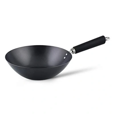 Afbeelding van Ken Hom Excellence Wok Ø 27 cm. in Koolstofstaal met Antiaanbaklaag en Greep Fenolhars
