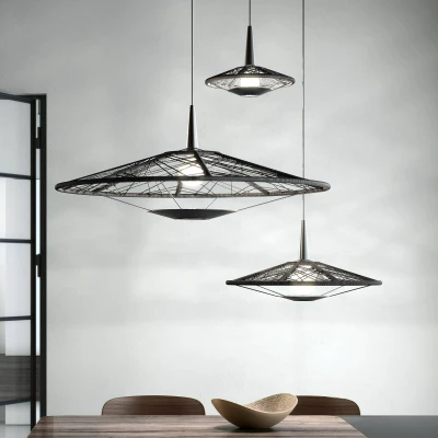 Afbeelding van Forestier Carpa L hanglamp, zwart, Ø 100 cm