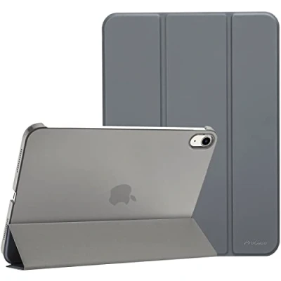 Afbeelding van ProCase Cover voor iPad 10e generatie 27,68 cm 2022, A2696, A2757, A2777, beschermende hoes, automatische slaap /wekfunctie, grijs