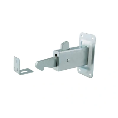 Afbeelding van Deurvastzetter met muurplaat, verzinkt 120 x 67 7 mm