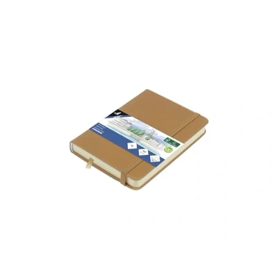 Afbeelding van Kangaro schetsboek A6 taupe PU hardcover met elastiek en leeslint K 861216