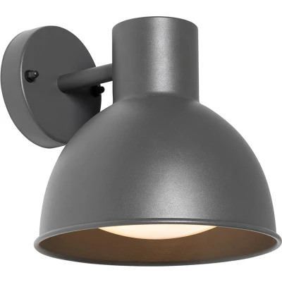 Afbeelding van QAZQA Industriële buitenwandlamp donkergrijs rond IP44 Natas