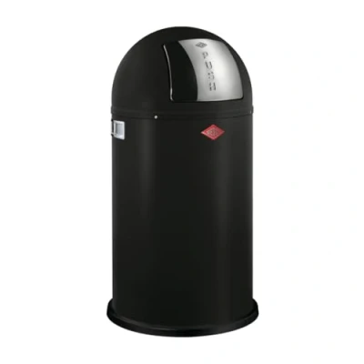 Afbeelding van Afvalbak Wesco Pushboy, zwart mat