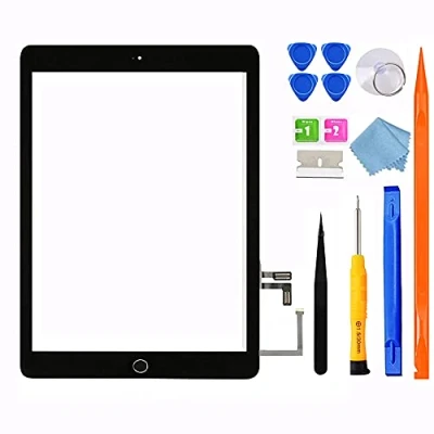 Afbeelding van JPUNG GoodFixe Vervangend scherm voor iPad 5 5e generatie 2017 9,7 inch, alleen touchscreen met Home knop A1822 A1823, complete reparatieset