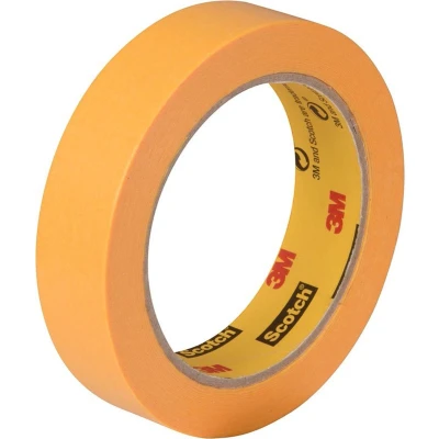 Afbeelding van 3M Scotch 244 Afplaktape Geel / Gold 25MM x 50MTR Schildersbenodigdheden