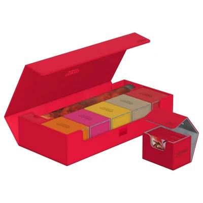 Afbeelding van Ultimate Guard SuperHive Flip Case 550+ Monocolor Red