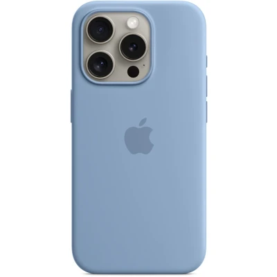 Afbeelding van Apple MagSafe Siliconen Back Cover Lichtblauw iPhone 15 Pro