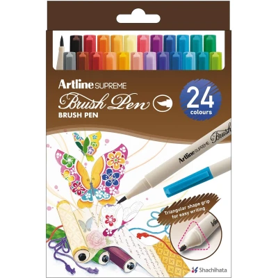 Afbeelding van Artline Supreme Brushpen, Assorti, Set Van 24 Stuks Brushpen