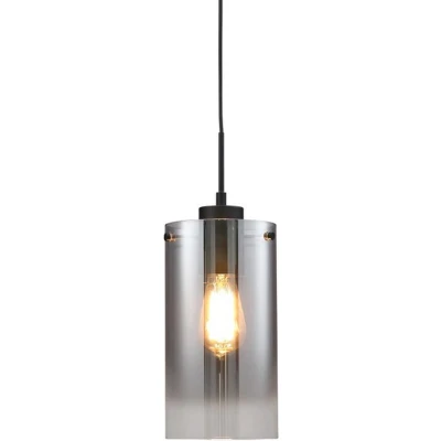 Afbeelding van Ventotto Hanglamp 1 lichts zwart / smoke glas Modern Freelight
