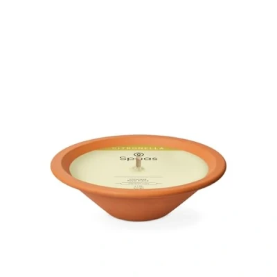 Afbeelding van SPAAS Citronella Tuinkaars Royal Flame in terracotta schaal, ± 13 uur geel