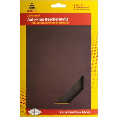 Afbeelding van Deltafix Anti krasvilt A4 Formaat Zelfklevend Bruin