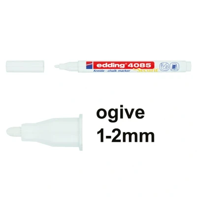 Image de Edding 4085 marqueur craie (1 2 mm ogive) blanc