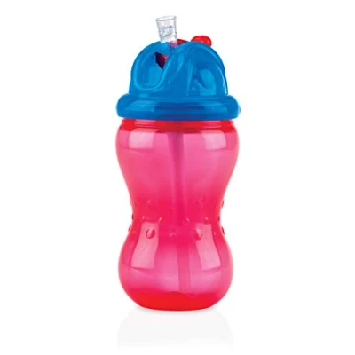 Afbeelding van Nûby Oefenbeker Flip It™ Antilekbeker Rood 360ml 12m+