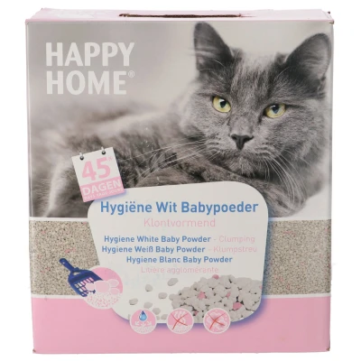 Afbeelding van Happy Home Kattenbakvulling Met Baby Poeder Kattenbak 10 l
