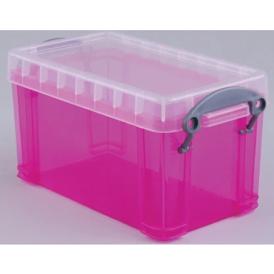 Afbeelding van Really Useful Box Opbergdoos 2,1 Liter, Transparant Roze