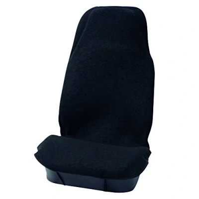 Image de Carpoint housse de chaise tissu éponge universel noir