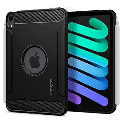 Afbeelding van Spigen Rugged Armor Beschermhoes compatibel met iPad Mini 7/6 (2024/2021) 8,3 inch 7e / 6e generatie mat zwart