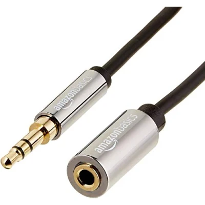 Afbeelding van Amazon Basics Stereo Audio Verlengkabel (3,5 mm mannelijk naar vrouwelijk) 7,6 m