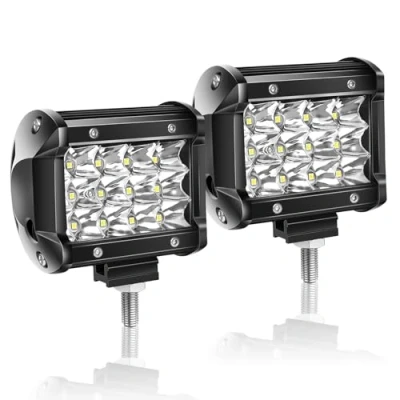 Afbeelding van Willpower 2 stuks led werklampen, 8 cm, 48 W, spot, 12 V, 24 IP67 waterdicht, 4x4 auto, mistlampen, voor 4 x 4, vrachtwagen, tractor, SUV, boot, quad, voertuig