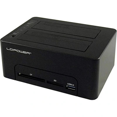 Afbeelding van LC POWER® DOCK U3 CR basisstation voor opslagstations USB 3.0 Type A Zwart