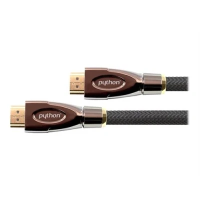 Image de PYTHON Câble HDMI avec Ethernet mâle pour 5 m triple blindage noir