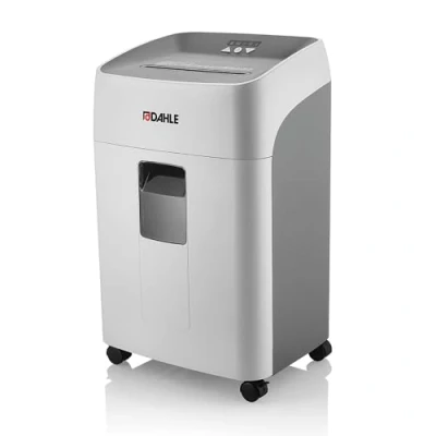 Afbeelding van Dahle 404P DESKSIDE, P 4 Papierversnipperaar 21 vellen Cross cut x 35 mm 40 l Ook geschikt voor CDs, DVDs, Paperclips, Creditcards