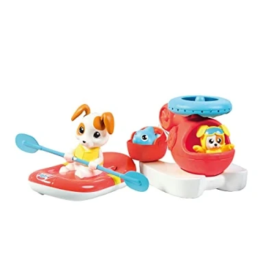 Afbeelding van Toomies Tomy E73307C zee drijvende helikopterset en reddingsvlot, waterpropeller, spatlapper, badspeelgoed voor baby&#039;s schenker, vanaf 1 jaar, meerkleurig, klein
