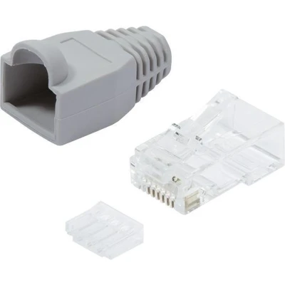 Afbeelding van LogiLink MP0023 RJ45 connector, Cat 6 Stekker, recht Aantal polen: 8P8C Grijs 100 stuk(s)