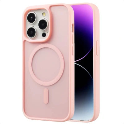 Afbeelding van imoshion Hoesje Geschikt voor iPhone 14 Pro Color Guard Backcover MagSafe Lichtroze