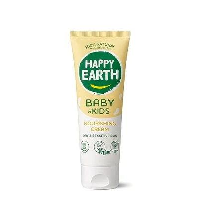 Afbeelding van 1+1 gratis: Happy Earth Nourishing Cream 100% Natuurlijk Baby &amp; Kids 75 ml
