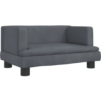 Afbeelding van vidaXL Hondenmand 60x40x30 cm fluweel donkergrijs