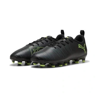 Afbeelding van Puma Future 8 Play Fg/Ag Jr Voetbalschoenen, uniseks, kinderen, Zwart sprankelend licht groen veld