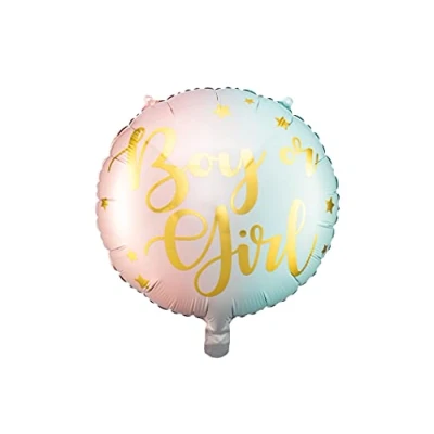 Afbeelding van Folieballon Boy or Girl Ballon Geboorte Babyshower Gender reveal Folie roze blauw goud