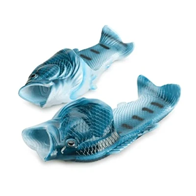 Afbeelding van GEQ Vissandalen, pantoffels, zwembadschoenen, strandschoenen, doucheschoenen, cadeau voor vissers, uniseks sandalen, mannen, vrouwen en kinderen, Blauw