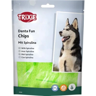 Afbeelding van Trixie Denta Fun Spirulina Chewing Chips 100 gram