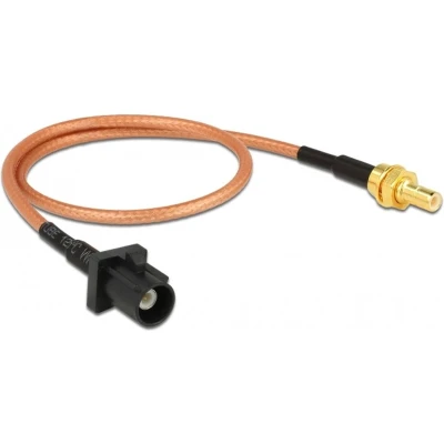 Afbeelding van Fakra A (m) SMB (v) adapter kabel RG316 50 Ohm / transparant 0,30 meter