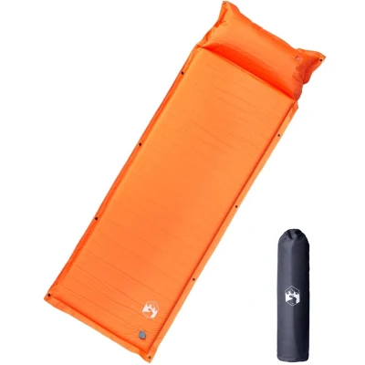 Afbeelding van vidaXL Kampeermatras met kussen zelfopblazend 1 persoons oranje