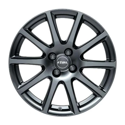 Afbeelding van RIAL 4 gat 16duim 100mm lichtmetalen Velg Milano titanium MI65640A22 5