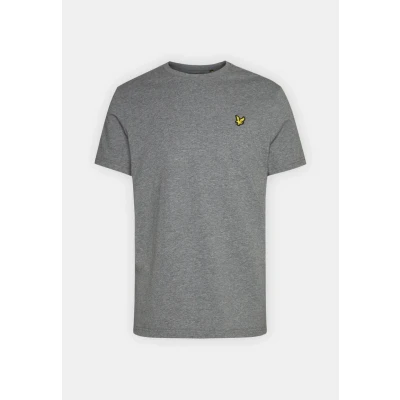 Afbeelding van Lyle and Scott T Shirt Grijs maat S Heren met Modern fit Pasvorm Biologisch katoen Suitable Herenkleding