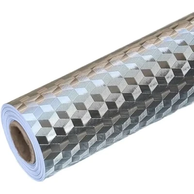 Afbeelding van Alumax Film adhésif de qualité supérieure pour cuisine En acier inoxydable Autocollant métallique argenté plan travail cuisine, réfrigérateur, lave vaisselle, armoires 300 x 61
