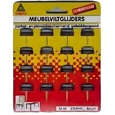 Afbeelding van Deltafix Meubelviltglijders 20mm Bruin 16 Stuks met schroef