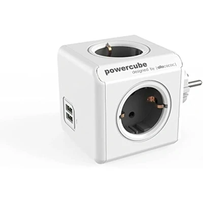 Afbeelding van Allocacoc PowerCube® Original USB Type F (Netherlands/Germany) / Grey