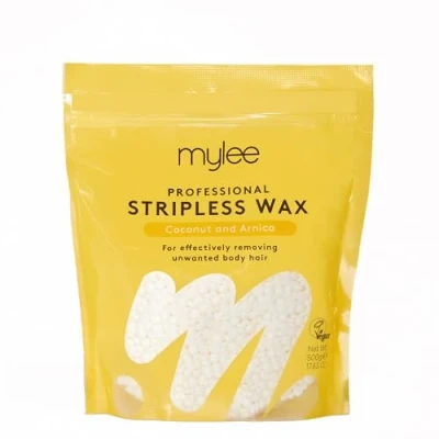 Image de Mylee Professional perles de cire dure 500 g, d&#039;épilation sans bandes dénudage nécessaire, épilation douce et indolore tout le corps, visage ligne bikini (noix coco