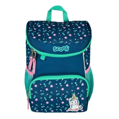 Afbeelding van Scooli Mini Me kleuterschoolrugzak met afneembare borstband voor jongens en meisjes, ergonomische kleuterrugzak kleuterschool, veel opbergruimte, zeer licht, blauw, Blauw