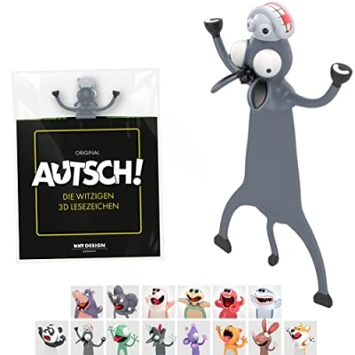 Afbeelding van KXT Grappige 3D bladwijzer Originele AUTSCH! Cartoon dieren grappig cadeau voor kinderen en volwassenen (ezel)