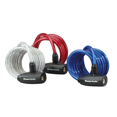 Afbeelding van MasterLock Kabelslot met stiftcilinder 1,8m x Ø8mm kleur (set van 3)