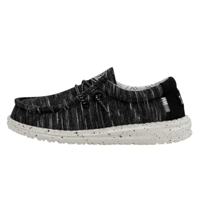 Afbeelding van HEYDUDE Wally Youth Jongens Instappers Stretch Black Maat 33