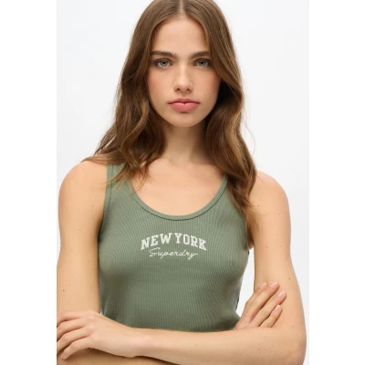 Afbeelding van Superdry Athletic Essentials Graphic Top, Dames, Maat: 40, Laurel khaki